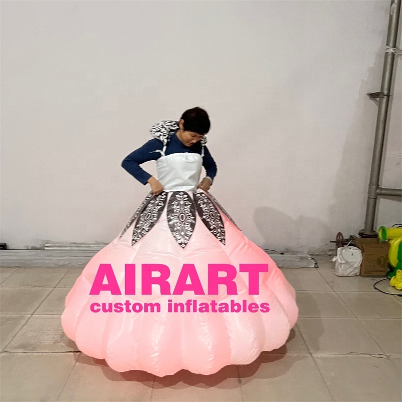 Hot sale inflatable skirt costume inflatable princess dress costume