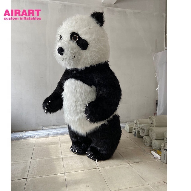 Walking inflatable panda costume, adult costume inflatable mascot customized for mall activities