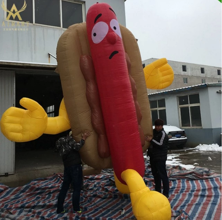 popular inflatable decorated Customized giant inflatable hotdog hamburger