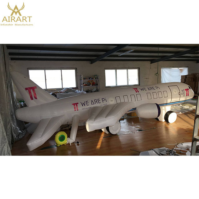 5m length custom cheap giant inflatable plane model for sale