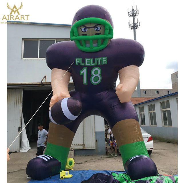 factory outlet 6m giant inflatable football/baseball player,custom sports character