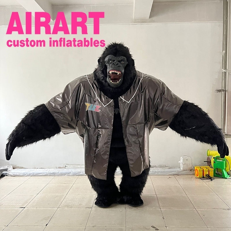 7.5ft Wear Giant Walking Inflated King Kong Costume Battle Adult Inflatable Mascot Suit