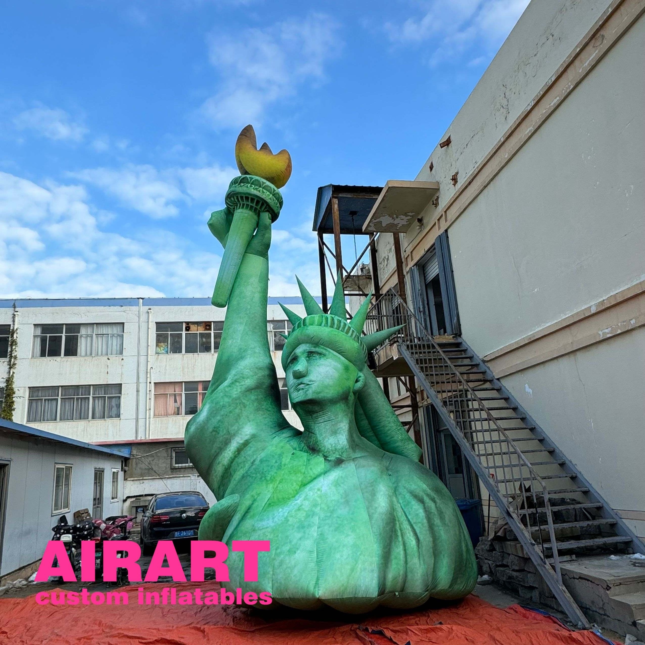 Parade Performance Inflatable Statue Of Liberty Personalized Air Blown Goddness Statue Balloon For Outdoor Event Show