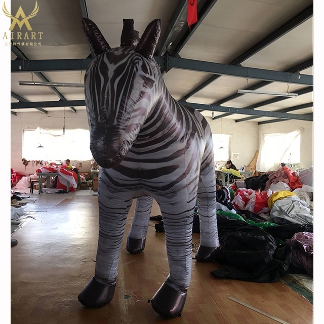 Customized Giant Inflatable Horse zebra Model For Advertising