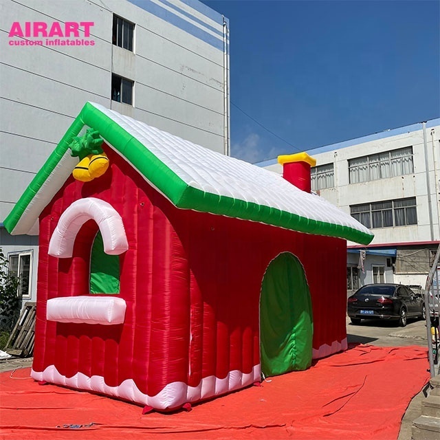 Winter inflatable house tent structure inflatable santa grotto for christmas