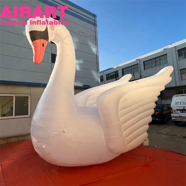 blow up inflatable swan puppet, walking inflatable bird costume,inflatable white swan mascot for parade holiday event