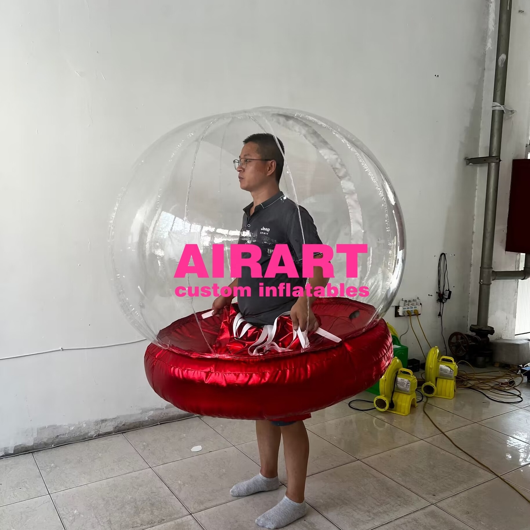 Christmas Festival Outdoor Parade Event Suit Inflatable Snow Globe Costume