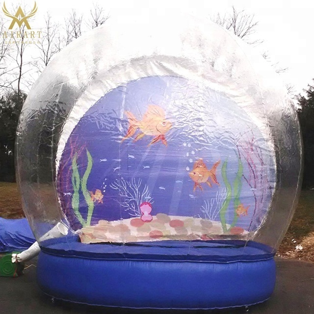 giant christmas festival day inflatable snow globe balloon for sale