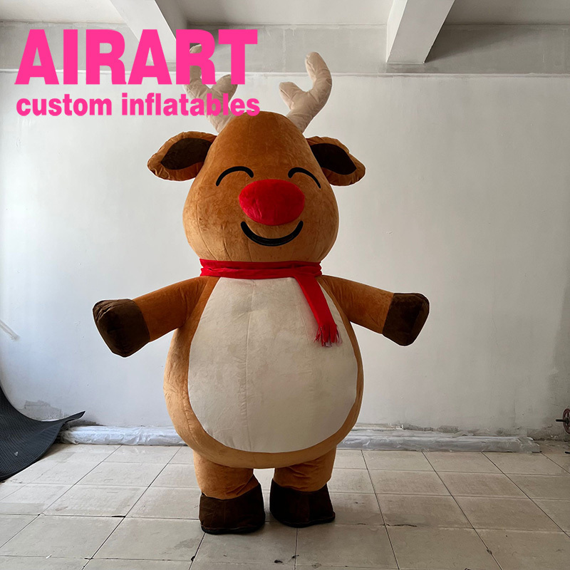 Inflatable Red-Nosed Reindeer costume inflatable deer cloth inflatable animal costume