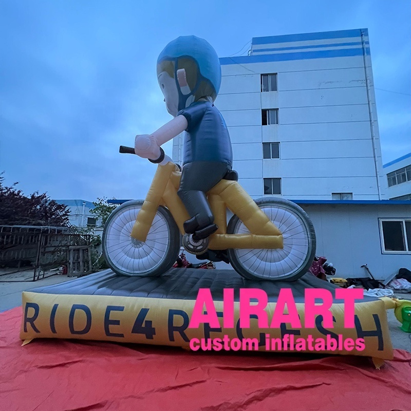 inflatable bicycle balloon for advertising used, giant inflatable bike boy for promotional event a B3