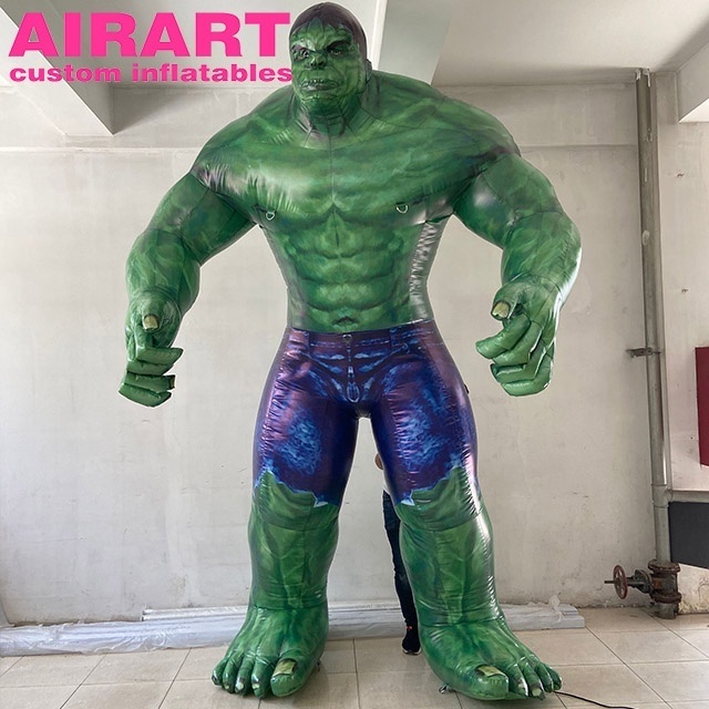 Cartoon comic character inflatable green monster figure,large inflatable monster balloon, supply customized figure