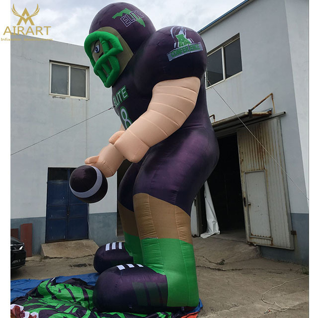 factory outlet 6m giant inflatable football/baseball player,custom sports character