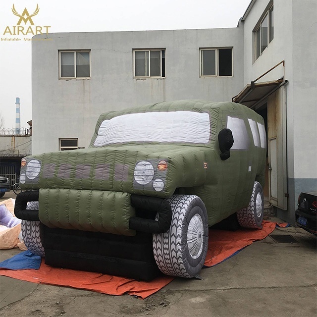 Outdoor decorations giant car inflatable jeep for decoration