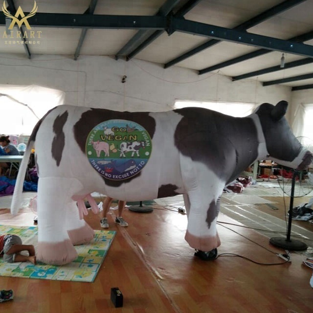 walking milk cow inflatable animal costume