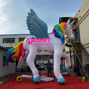 birthday party decoration inflatable colorful horse with wings,blow up big horse balloon