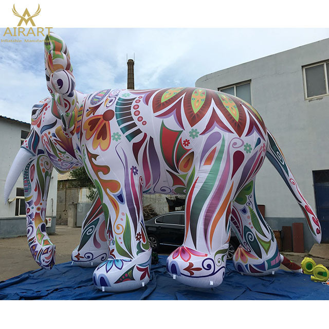 5m giant inflatable colorful elephant model,custom inflatable animal