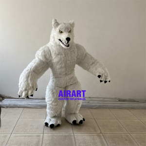 High quality inflatable plush wolf costume