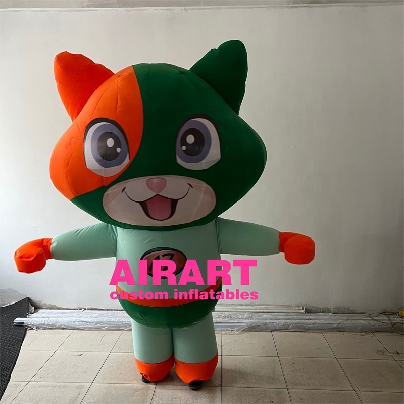 Inflatable Mascot Costumes, Custom Cartoon Inflatable Plush Cat Costume For Walking