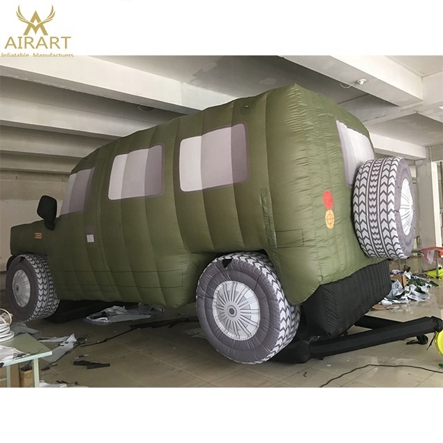 Outdoor decorations giant car inflatable jeep for decoration