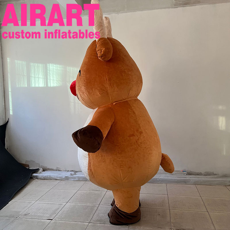 funny cute inflatable deer costume/dancing air blown reindeer puppet for adult 1