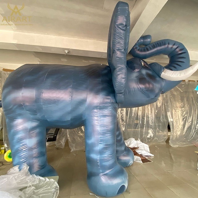 Advertising decoration blue inflatable elephant, India inflatable elephant for outdoors