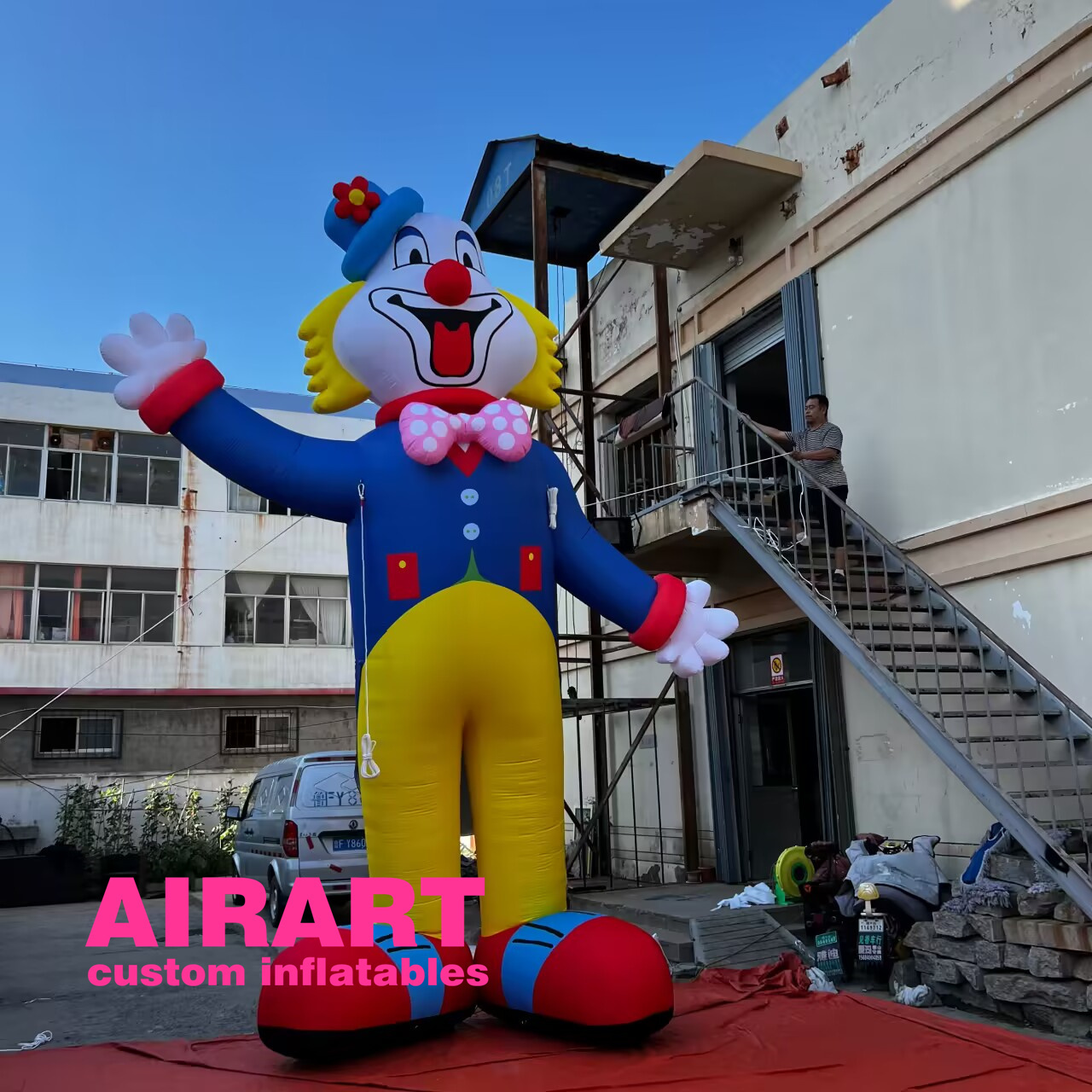 circus party inflatable clown cartoon character,giant inflatable clown air balloon