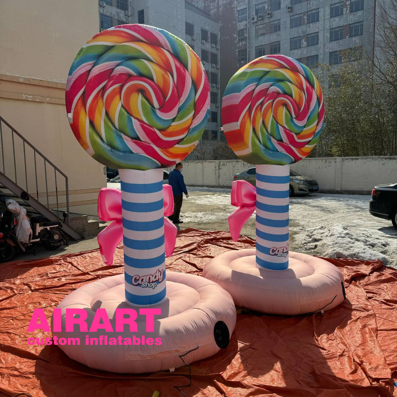 inflatable candy Lollipop tube ,inflatable funny lollipop structure props