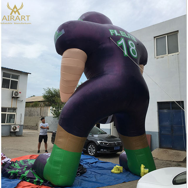 factory outlet 6m giant inflatable football/baseball player,custom sports character