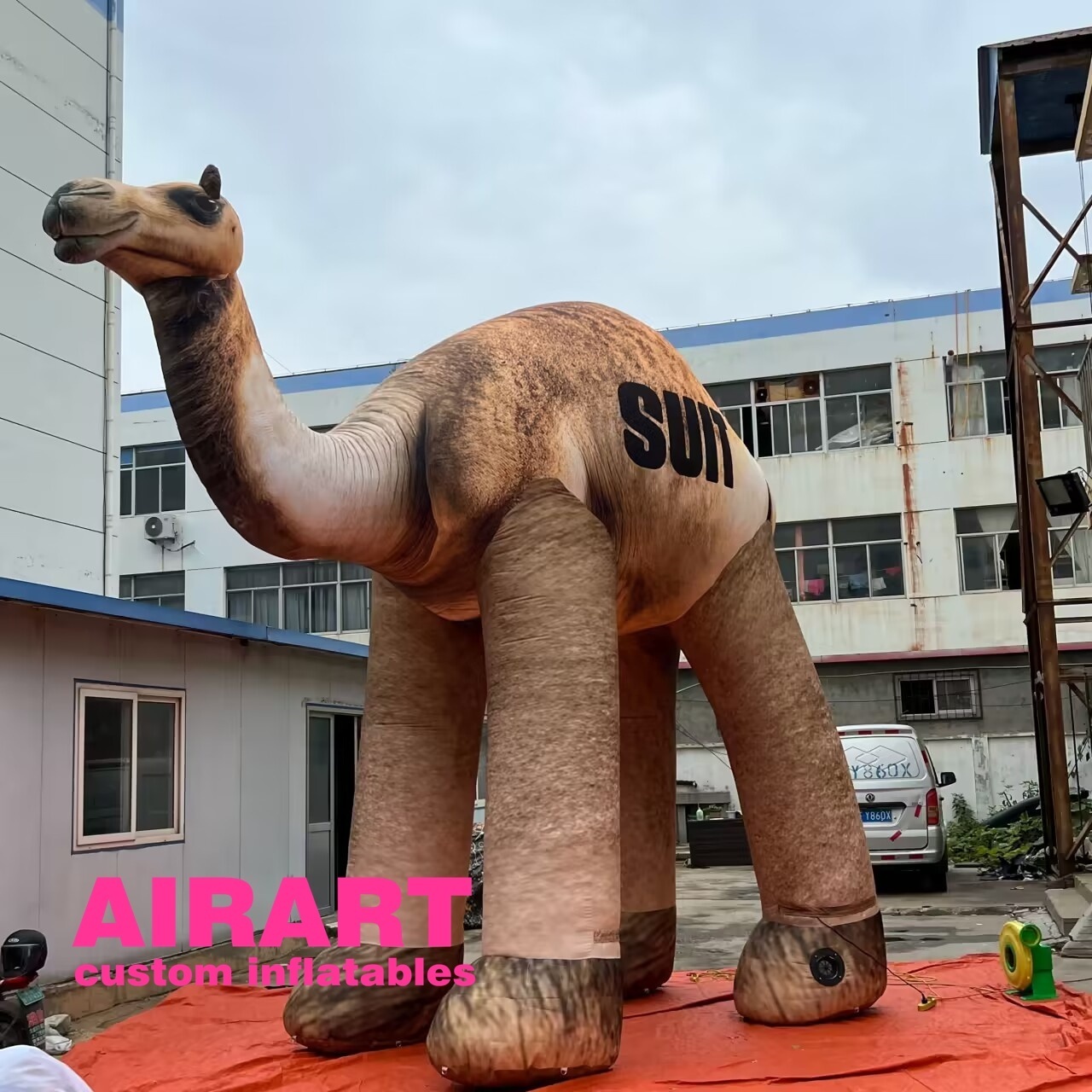 Customized Oxford Cloth Giant Life Size Camel Model Inflatable Camel For Decoration