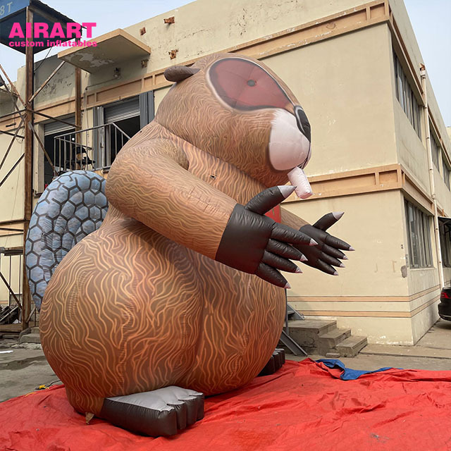 2021 hot sale giant inflatable marmot groundhog,inflatable beaveranimal balloon for advertising