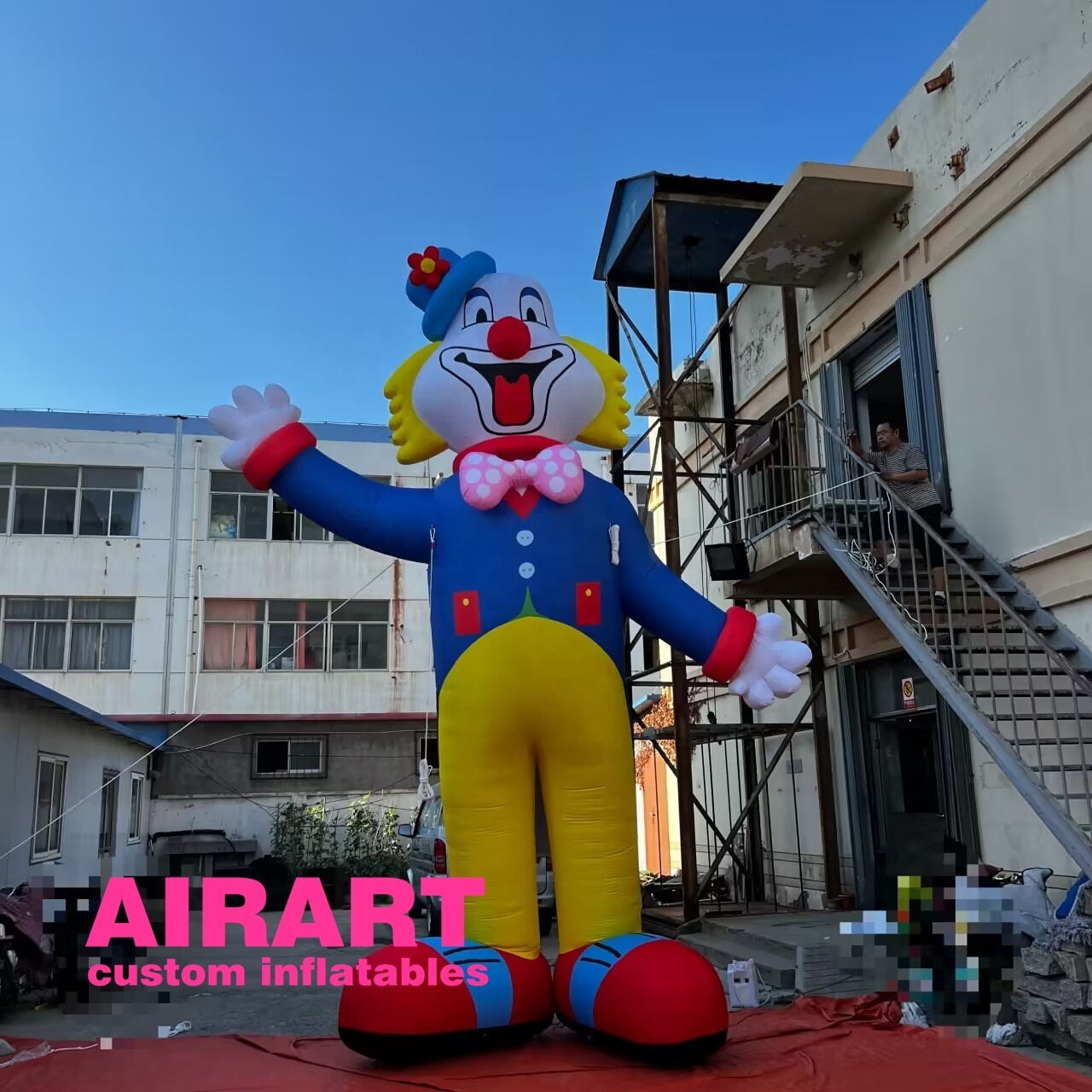 circus party inflatable clown cartoon character,giant inflatable clown air balloon