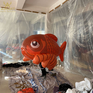 Advertising events decoration new design inflatable discus fish fish costume for parade