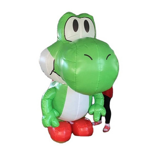 Green cartoon inflatable miniature dinosaur monster