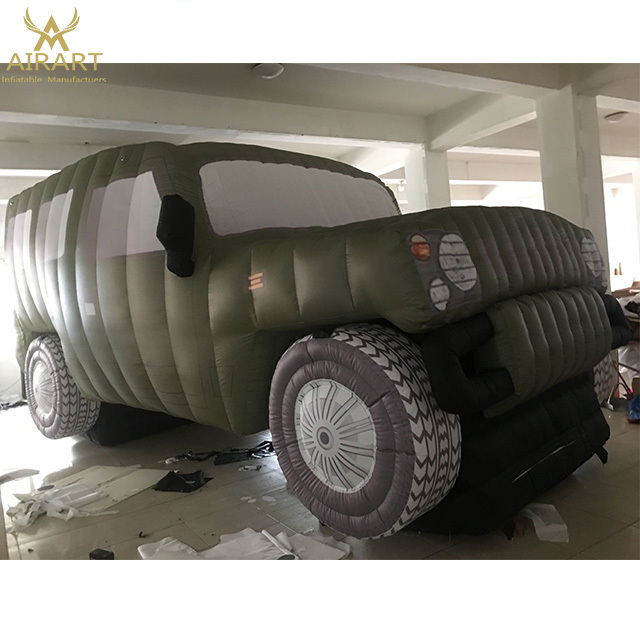 Outdoor decorations giant car inflatable jeep for decoration