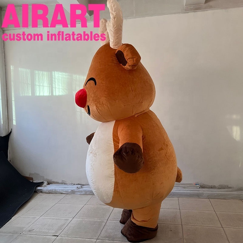 Christmas parade Inflatable plush deer cloth inflatable  Christmas reindeer costume