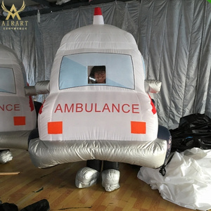 support custom design inflatable Ambulance car costume for children party stage decoration