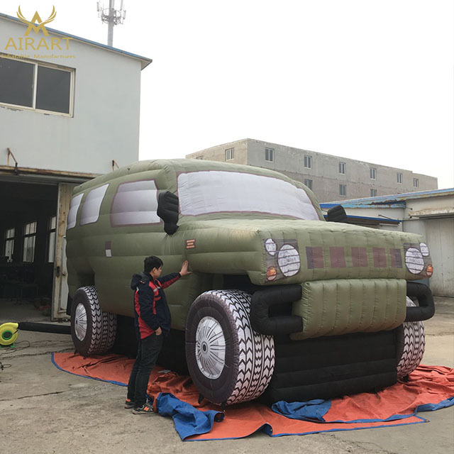 Custom simulated inflatable vehicle,giant inflatable truck inflatable jeep