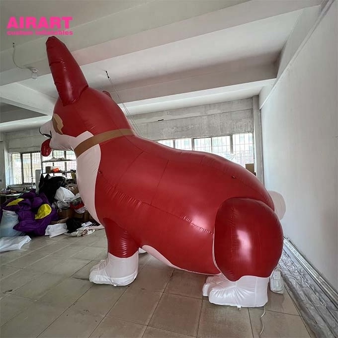 advertising cute inflatable corgis,giant inflatable animal pet dog