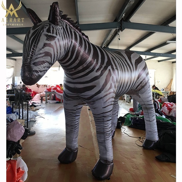 Customized Giant Inflatable Horse zebra Model For Advertising