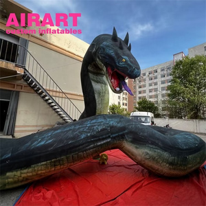 New design scary lifelike inflatable python, giant inflatable snake for stage decoration