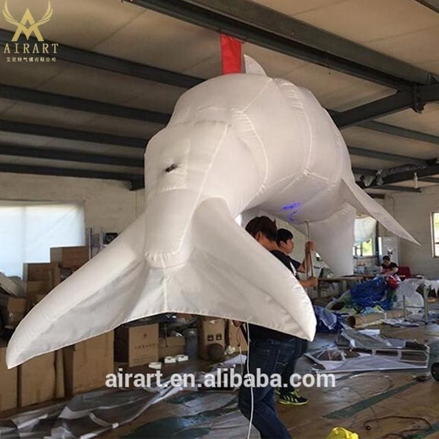 Attractive Stage Performance walking Inflatable dolphin costume puppet