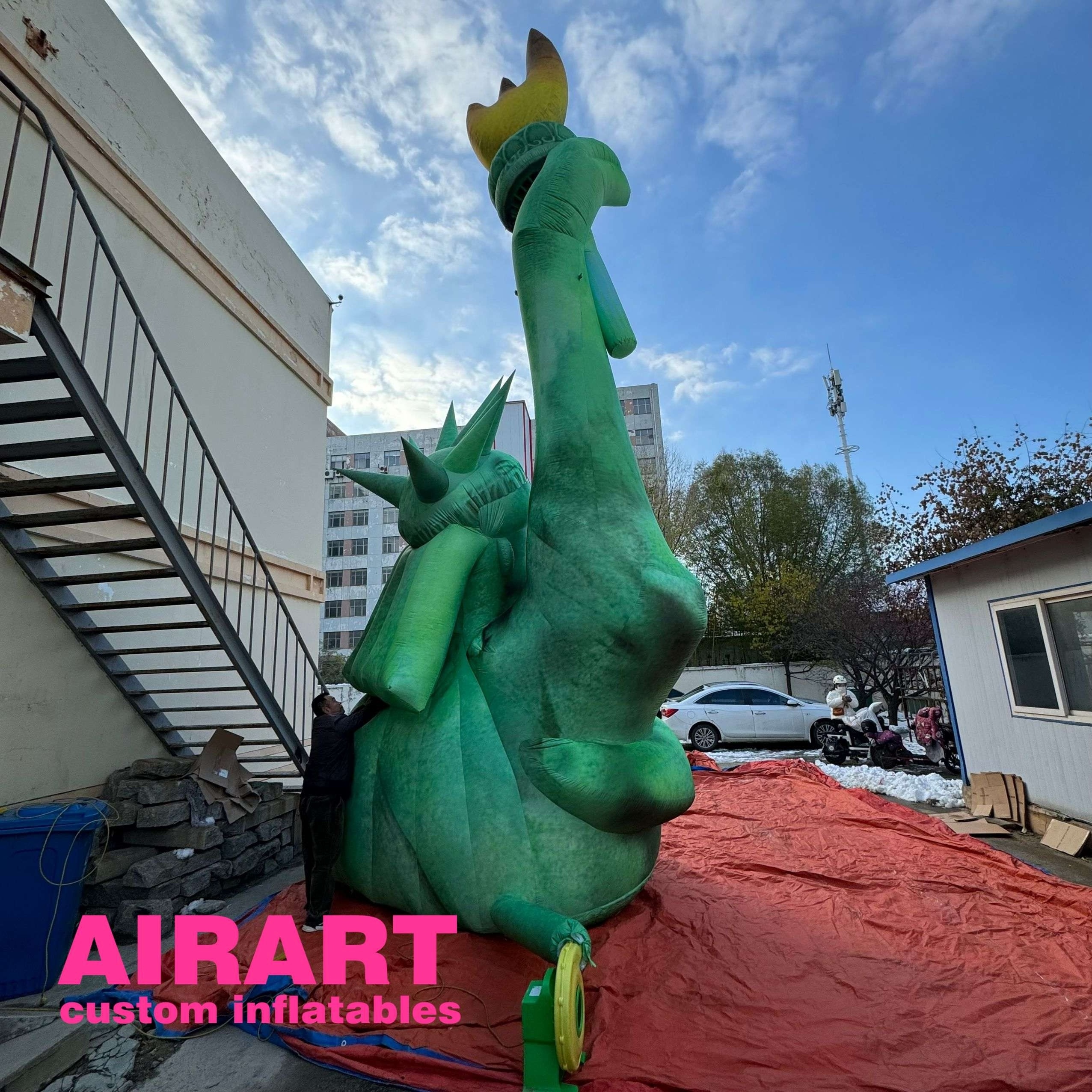 Parade Performance Inflatable Statue Of Liberty Personalized Air Blown Goddness Statue Balloon For Outdoor Event Show