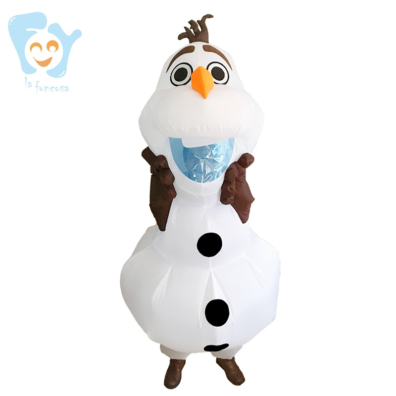 New Year Christmas Cosplay Mascot Air Suits Inflatable Olaf Snowman Costume