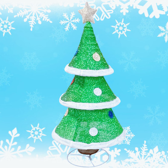 Outdoor Frame Holiday Iron Lighted Christmas Tree