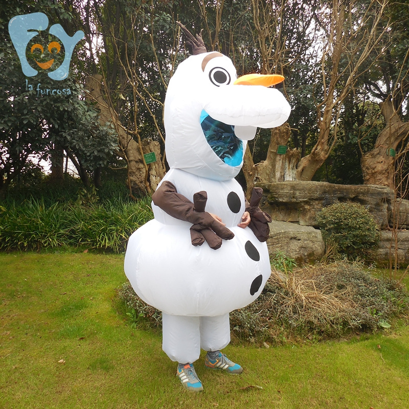 New Year Christmas Cosplay Mascot Air Suits Inflatable Olaf Snowman Costume