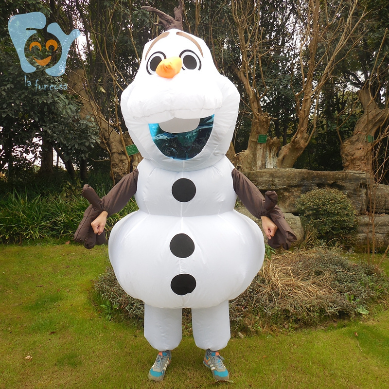 New Year Christmas Cosplay Mascot Air Suits Inflatable Olaf Snowman Costume