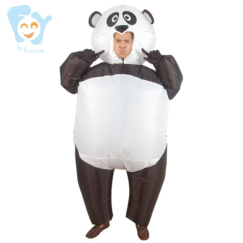 Unisex Adults Funny Halloween Party Holiday China Mascot Inflatable Panda Costume