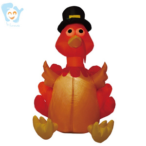 2.4m 8ft  Custom Lighted Outdoor Indoor Inflatable Turkey Thanksgiving Decoration