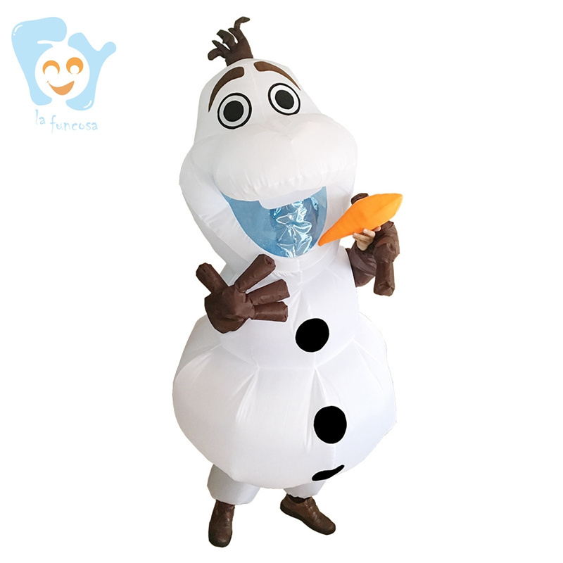 New Year Christmas Cosplay Mascot Air Suits Inflatable Olaf Snowman Costume