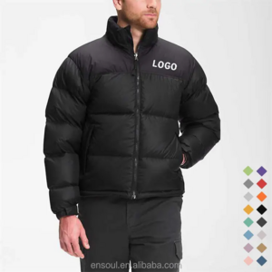 wholesale custom logo oem print winter bubble jacket men reflective duck down outdoor men puffer jackets and coats